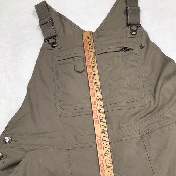 DULUTH Heirloom Bib Overall Women XL x 31 Khaki Beige Nylon Rip Stop Gardening - Picture 12 of 16
